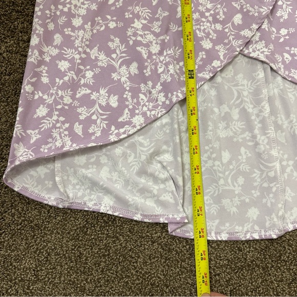 Floral Wrap Dress in Lavender - Picture 5 of 7